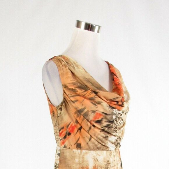 Light beige orange JOLIBEL A-line dress 8 - Picture 4 of 8